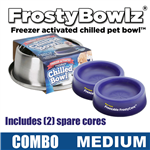 FrostyBowlz 28 oz. Dog/Cat Bowl + (2) FrostyCores