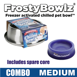 FrostyBowlz 28 oz. Chilled Pet Bowl + Bonus FrostyCore