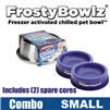 FrostyBowlz 14 oz. Chilled Pet Bowl + (2) Bonus FrostyCores