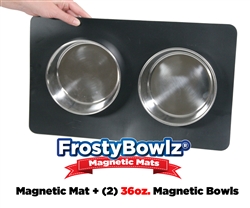 FrostyBowlz Magnetic Matz & Two 36 oz. Magnetic Bowls
